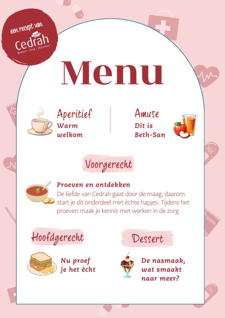 Menu Zorgproeverij Beth-San