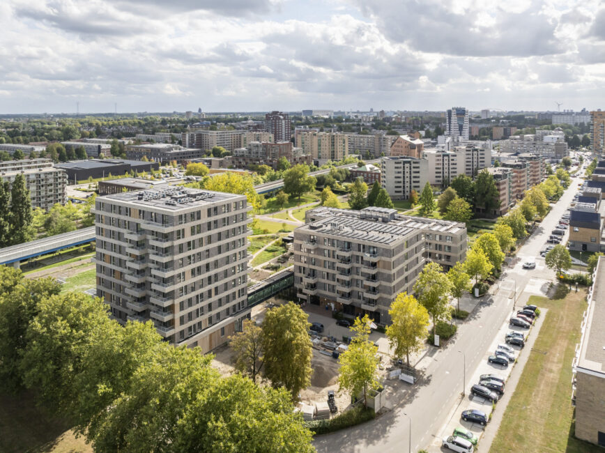 Drone foto nieuwbouw Amandelhof